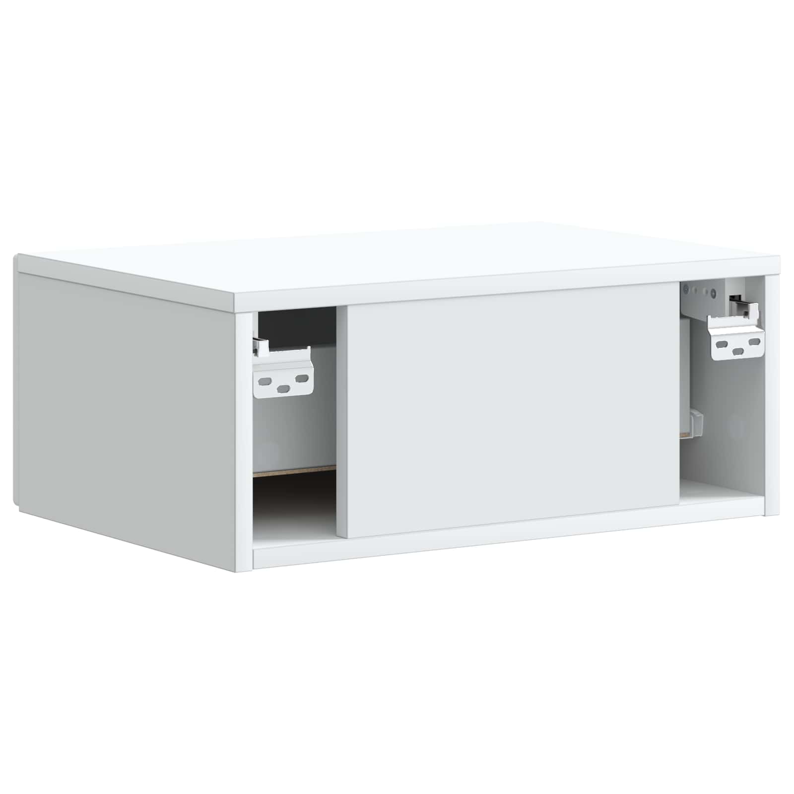 vidaXL Wisząca Szafka Nocna z szufladą 2 pcs Biały 49 x 34,5 x 20 cm