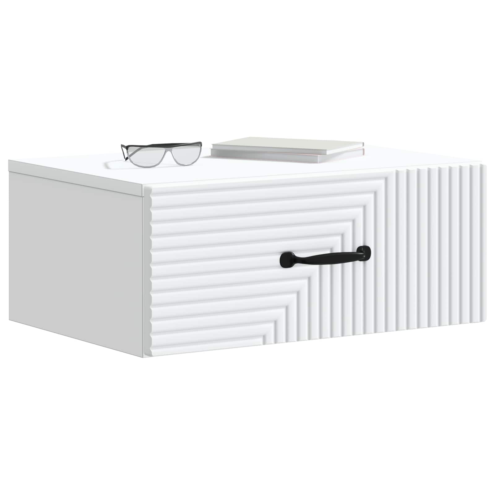 vidaXL Wisząca Szafka Nocna z szufladą 2 pcs Biały 49 x 34,5 x 20 cm