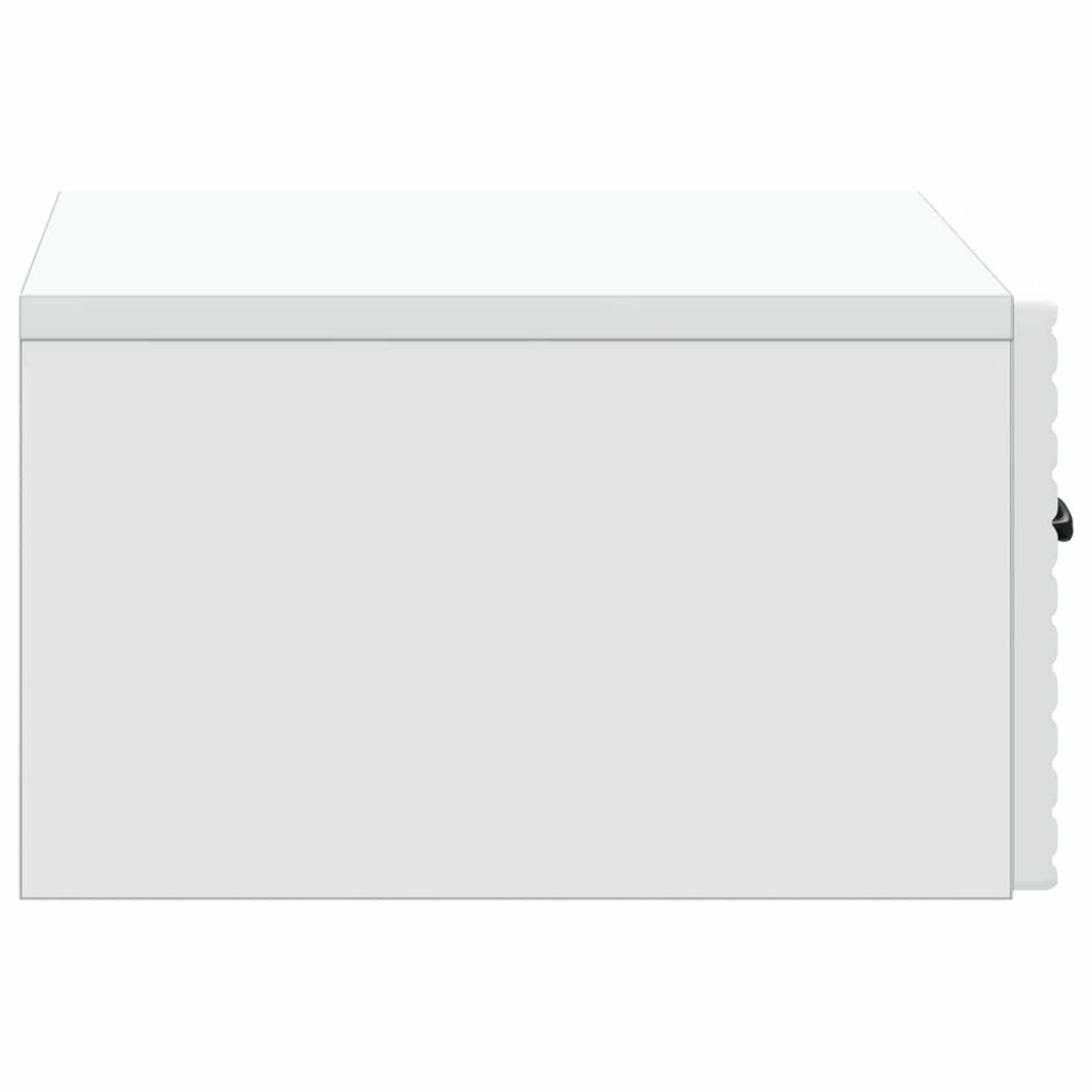 vidaXL Wisząca Szafka Nocna z szufladą 2 pcs Biały 49 x 34,5 x 20 cm