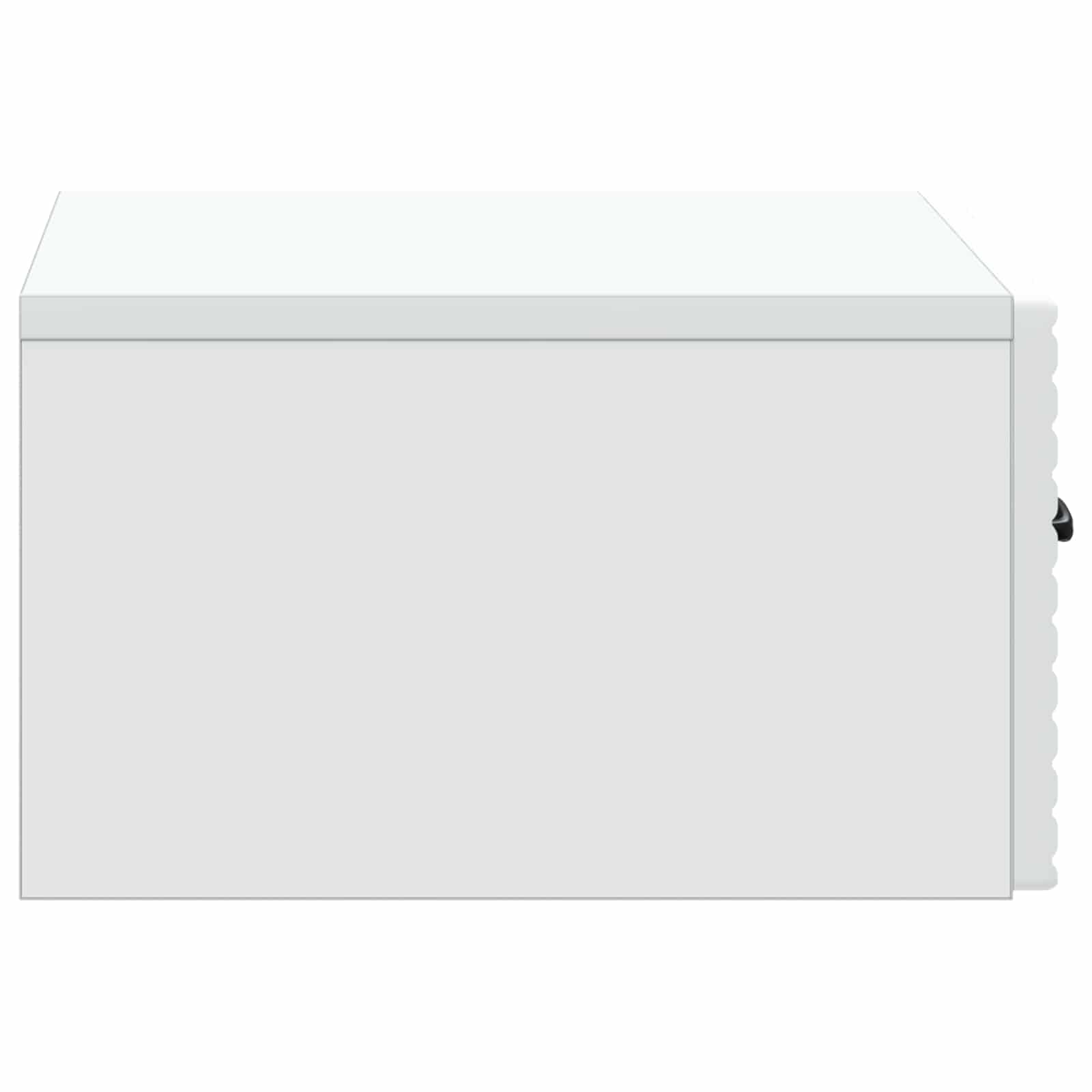 vidaXL Wisząca Szafka Nocna z szufladą 2 pcs Biały 49 x 34,5 x 20 cm