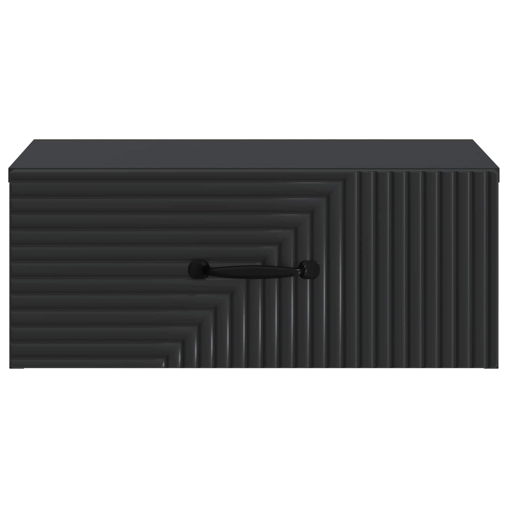 vidaXL Wisząca Szafka Nocna z szufladą 2 pcs Czarny 49 x 34,5 x 20 cm