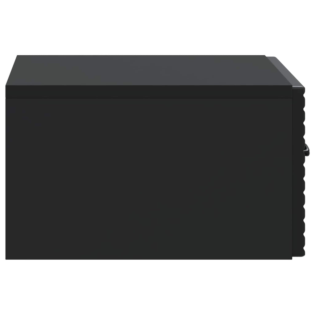 vidaXL Wisząca Szafka Nocna z szufladą 2 pcs Czarny 49 x 34,5 x 20 cm