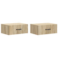 vidaXL Wisząca Szafka Nocna 2 pcs dąb Sonoma 49 x 34,5 x 20 cm