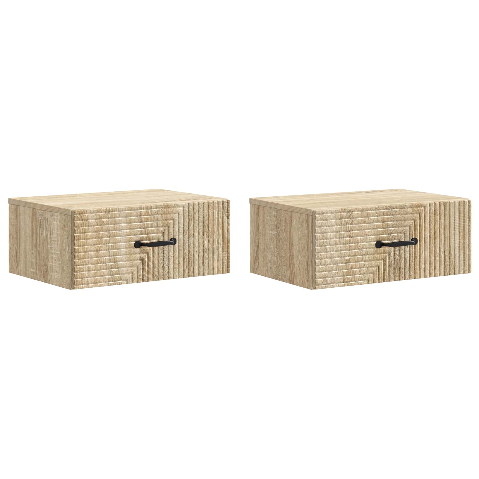 vidaXL Wisząca Szafka Nocna 2 pcs dąb Sonoma 49 x 34,5 x 20 cm