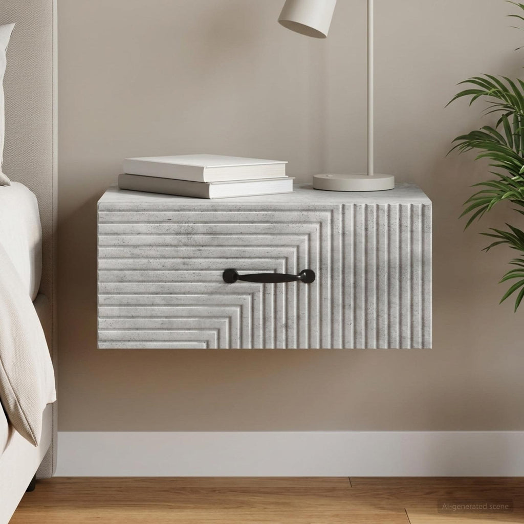 vidaXL Wisząca Szafka Nocna Betonowy szary 49 x 34,5 x 20 cm