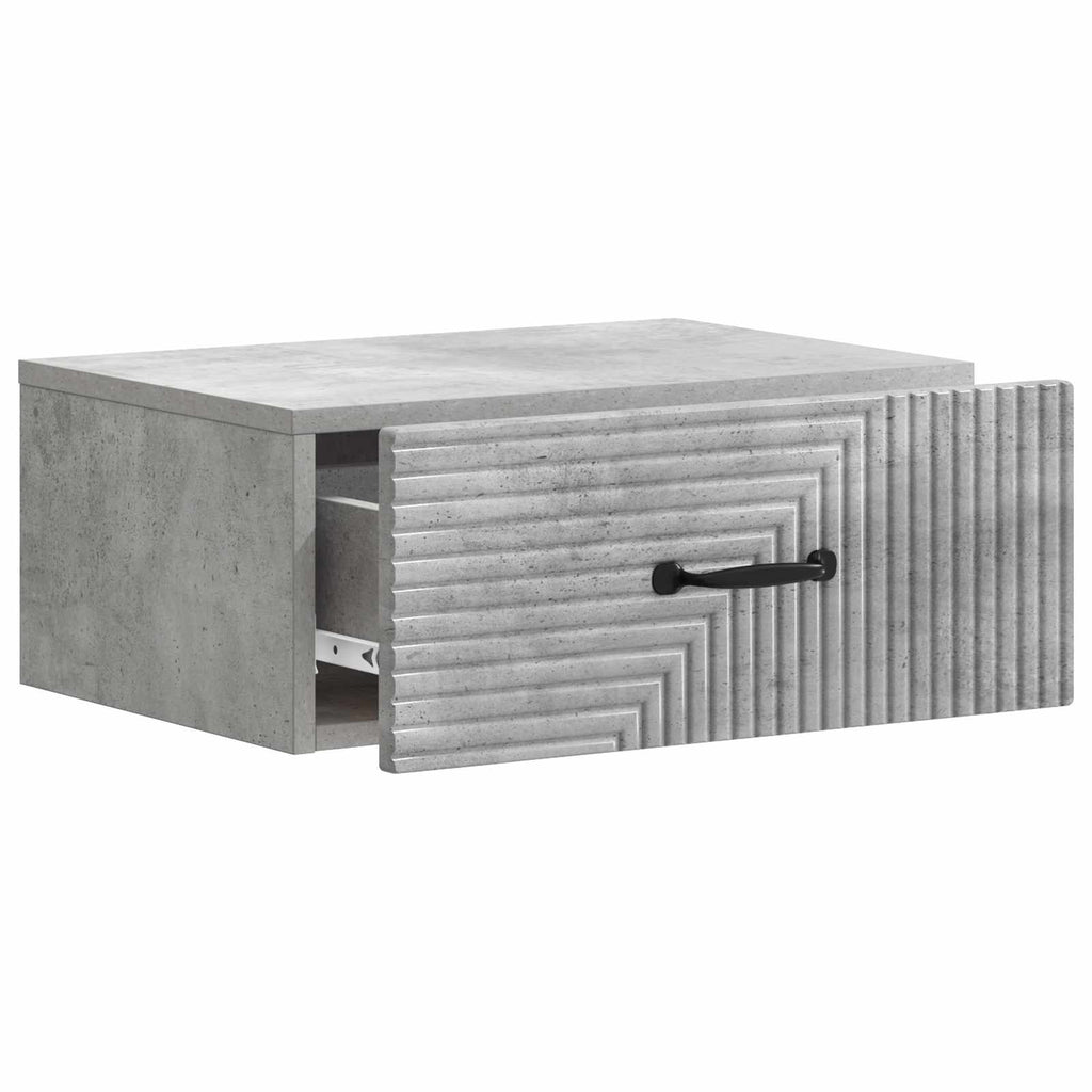 vidaXL Wisząca Szafka Nocna Betonowy szary 49 x 34,5 x 20 cm