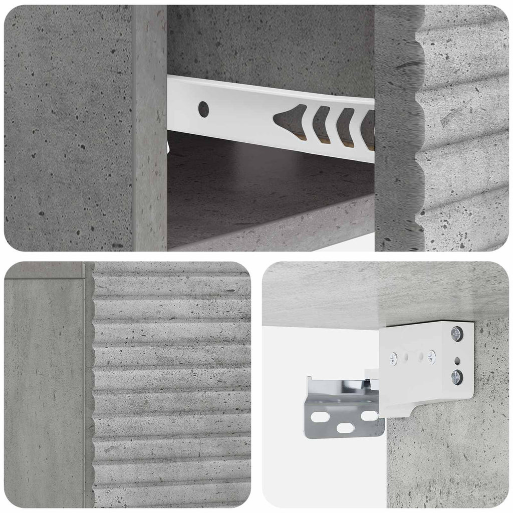 vidaXL Wisząca Szafka Nocna 2 pcs Betonowy szary 49 x 34,5 x 20 cm