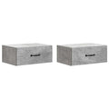 vidaXL Wisząca Szafka Nocna 2 pcs Betonowy szary 49 x 34,5 x 20 cm