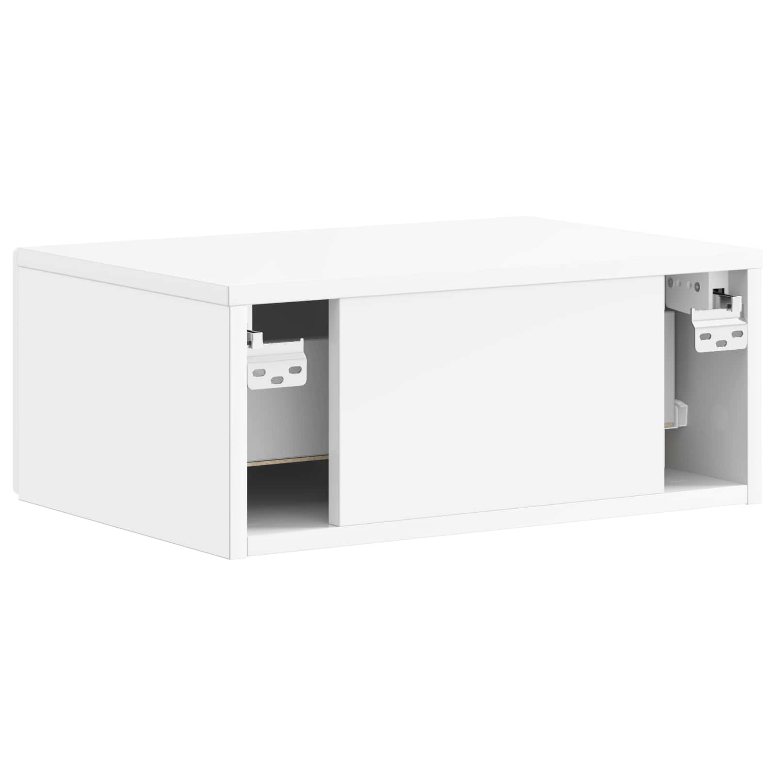 vidaXL Wisząca Szafka Nocna z szufladą 2 pcs Biały wysoki połysk