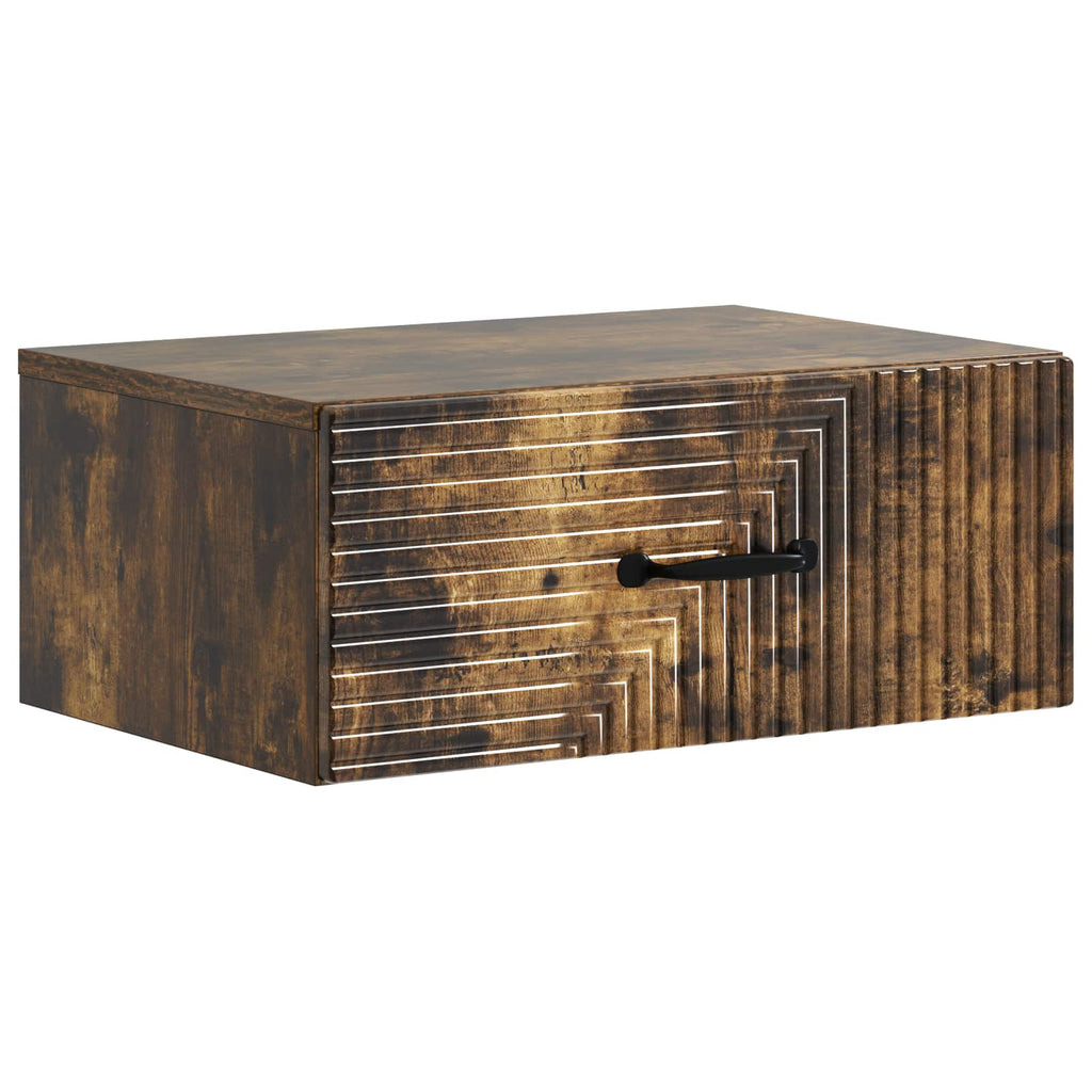 vidaXL Wisząca Szafka Nocna z szufladą Dąb wędzony 49 x 34,5 x 20 cm