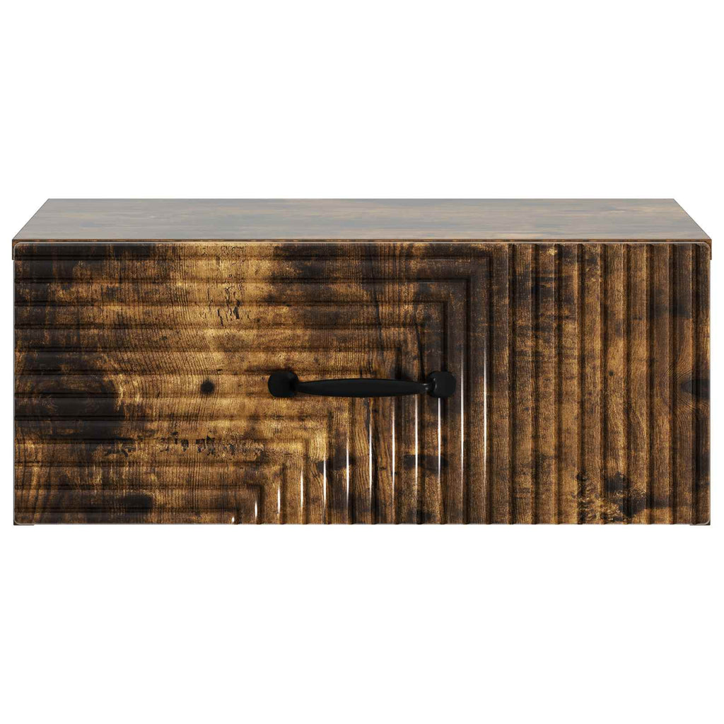 vidaXL Wisząca Szafka Nocna z szufladą Dąb wędzony 49 x 34,5 x 20 cm
