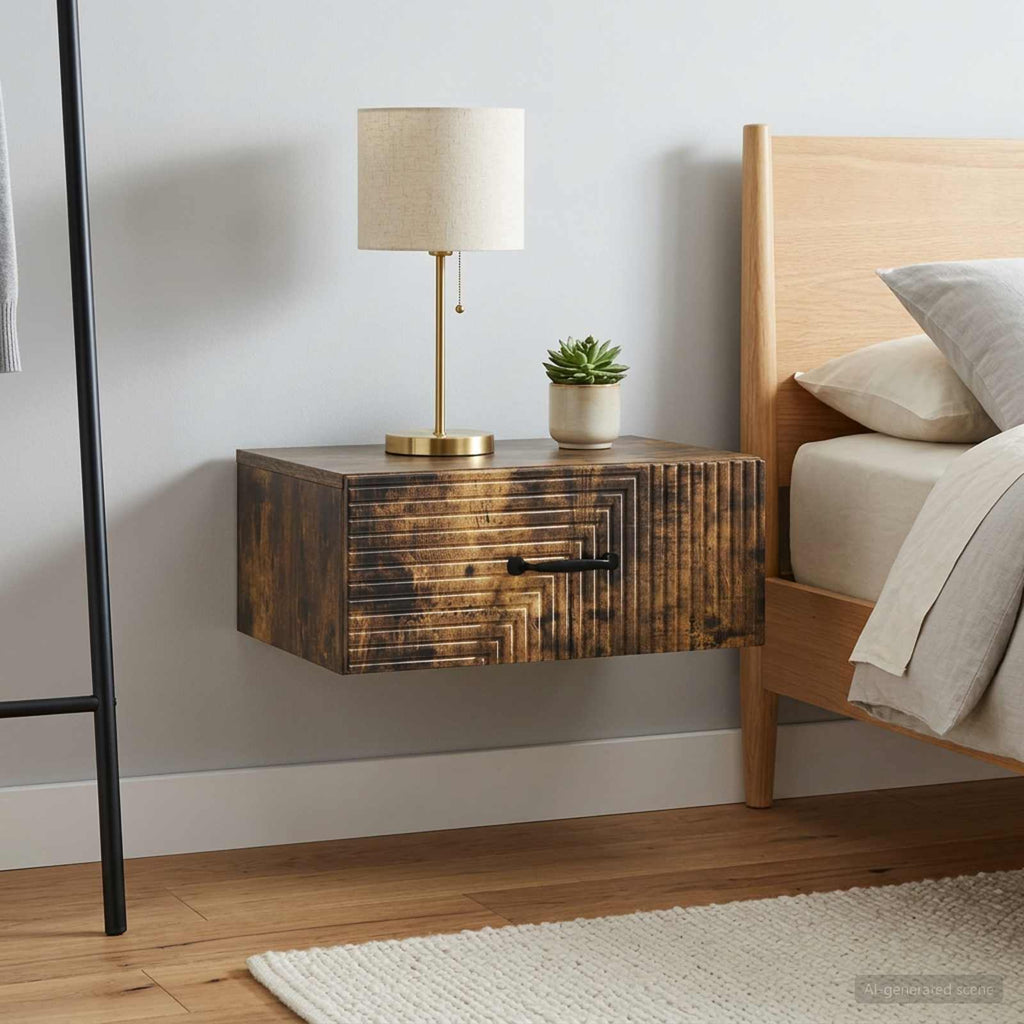 vidaXL Wisząca Szafka Nocna 2 szt. Dąb wędzony 49 x 34,5 x 20 cm