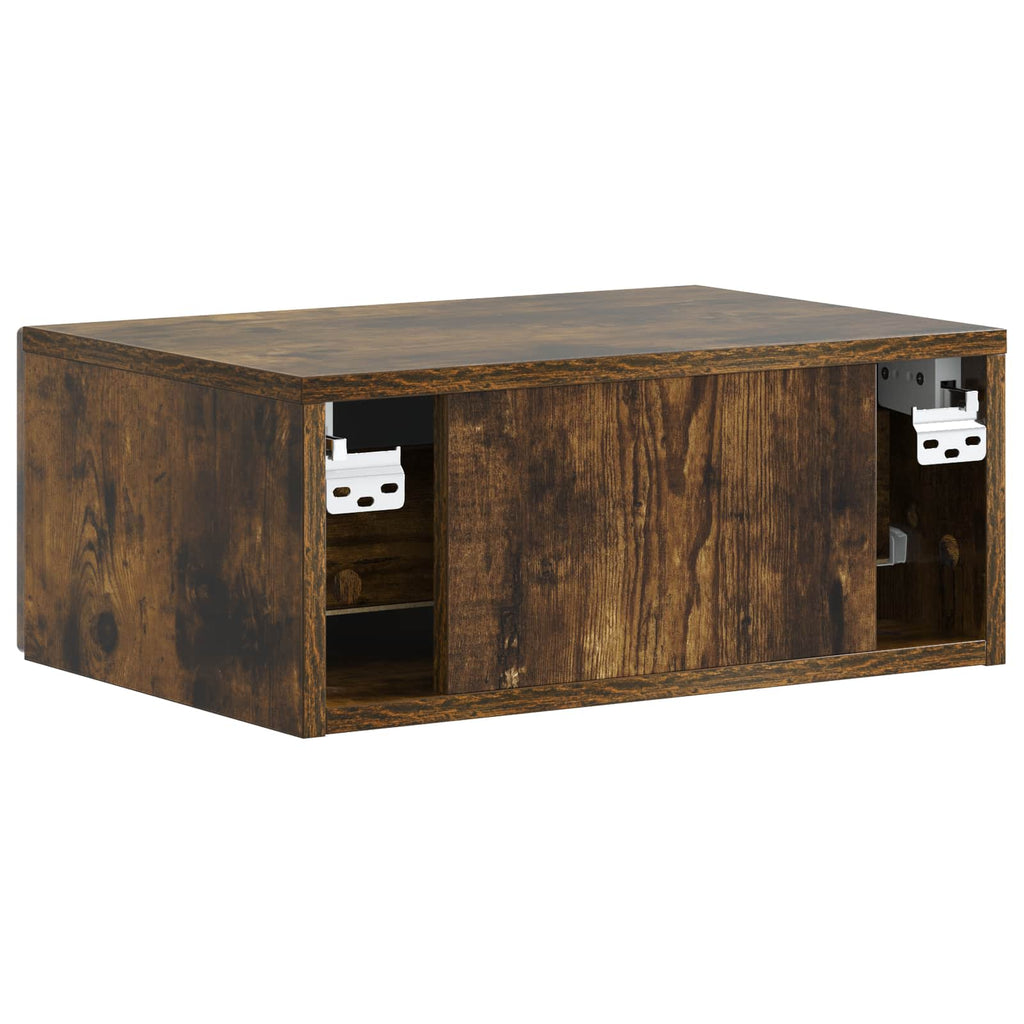vidaXL Wisząca Szafka Nocna 2 pcs Dąb wędzony 49 x 34,5 x 20 cm