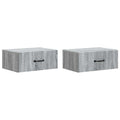 vidaXL Wisząca Szafka Nocna 2 pcs Szary Sonoma 49 x 34,5 x 20 cm