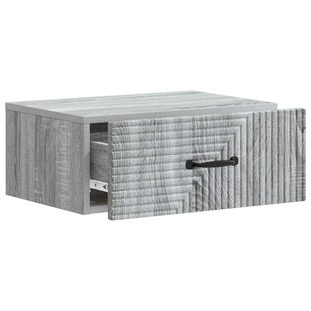 vidaXL Wisząca Szafka Nocna 2 pcs Szary Sonoma 49 x 34,5 x 20 cm