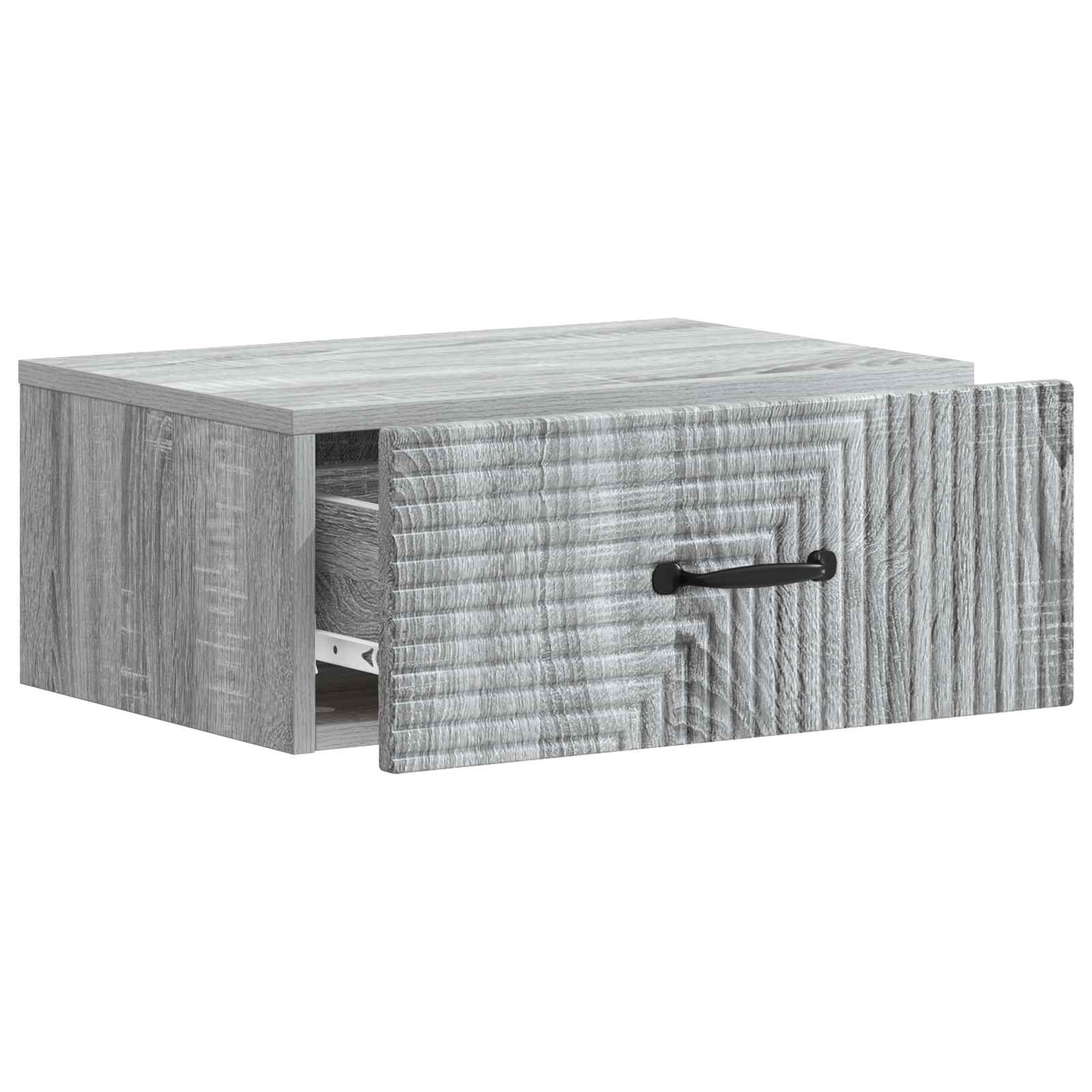 vidaXL Wisząca Szafka Nocna 2 pcs Szary Sonoma 49 x 34,5 x 20 cm