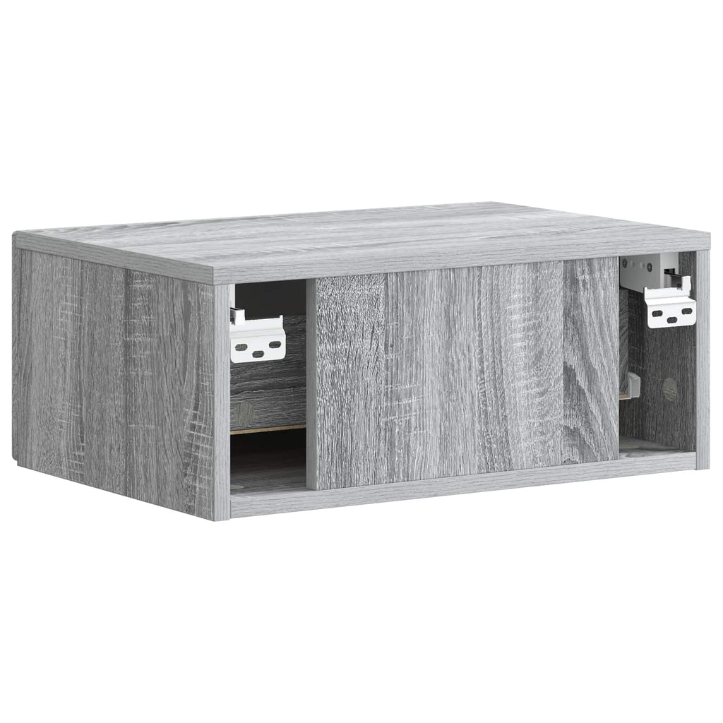 vidaXL Wisząca Szafka Nocna 2 pcs Szary Sonoma 49 x 34,5 x 20 cm