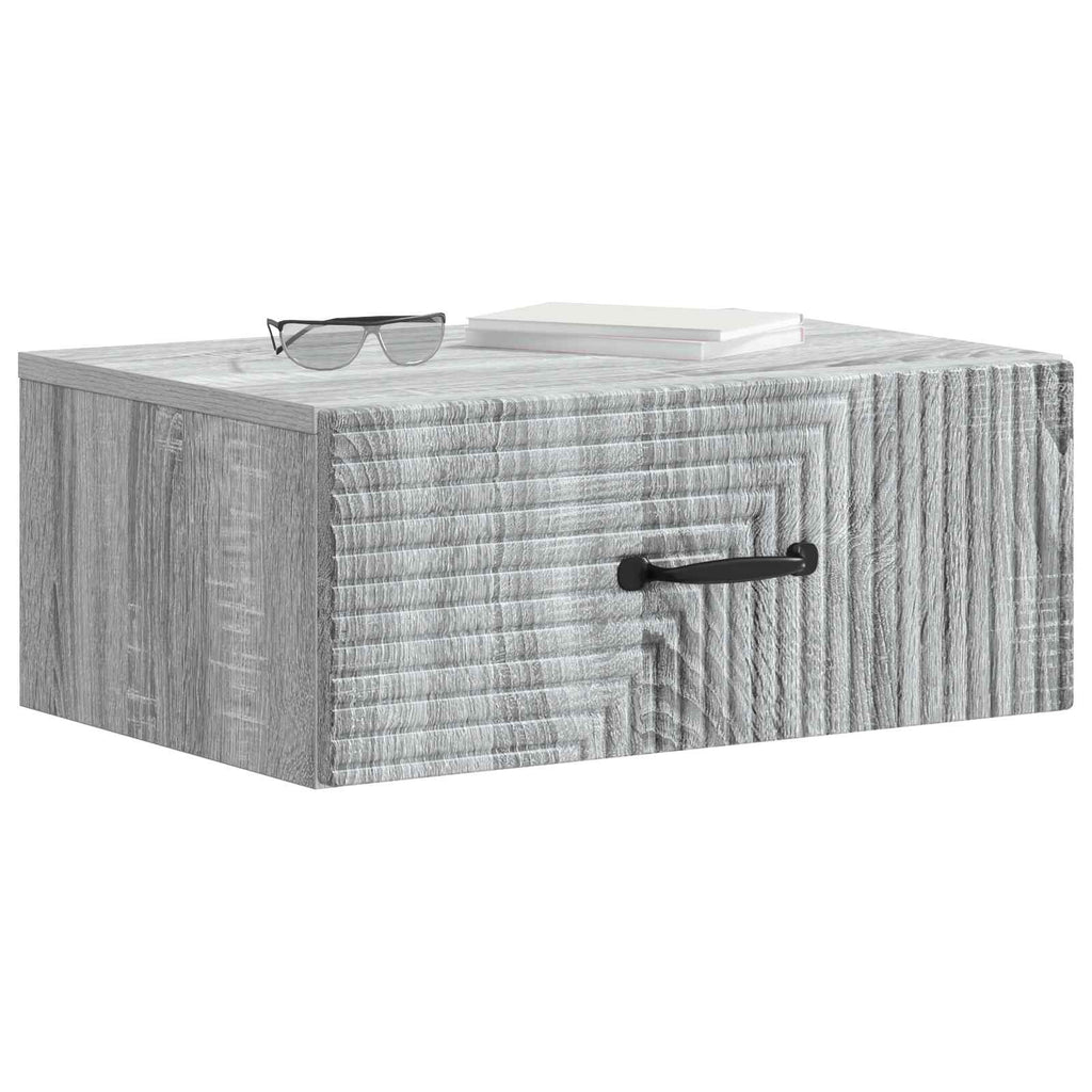 vidaXL Wisząca Szafka Nocna 2 pcs Szary Sonoma 49 x 34,5 x 20 cm
