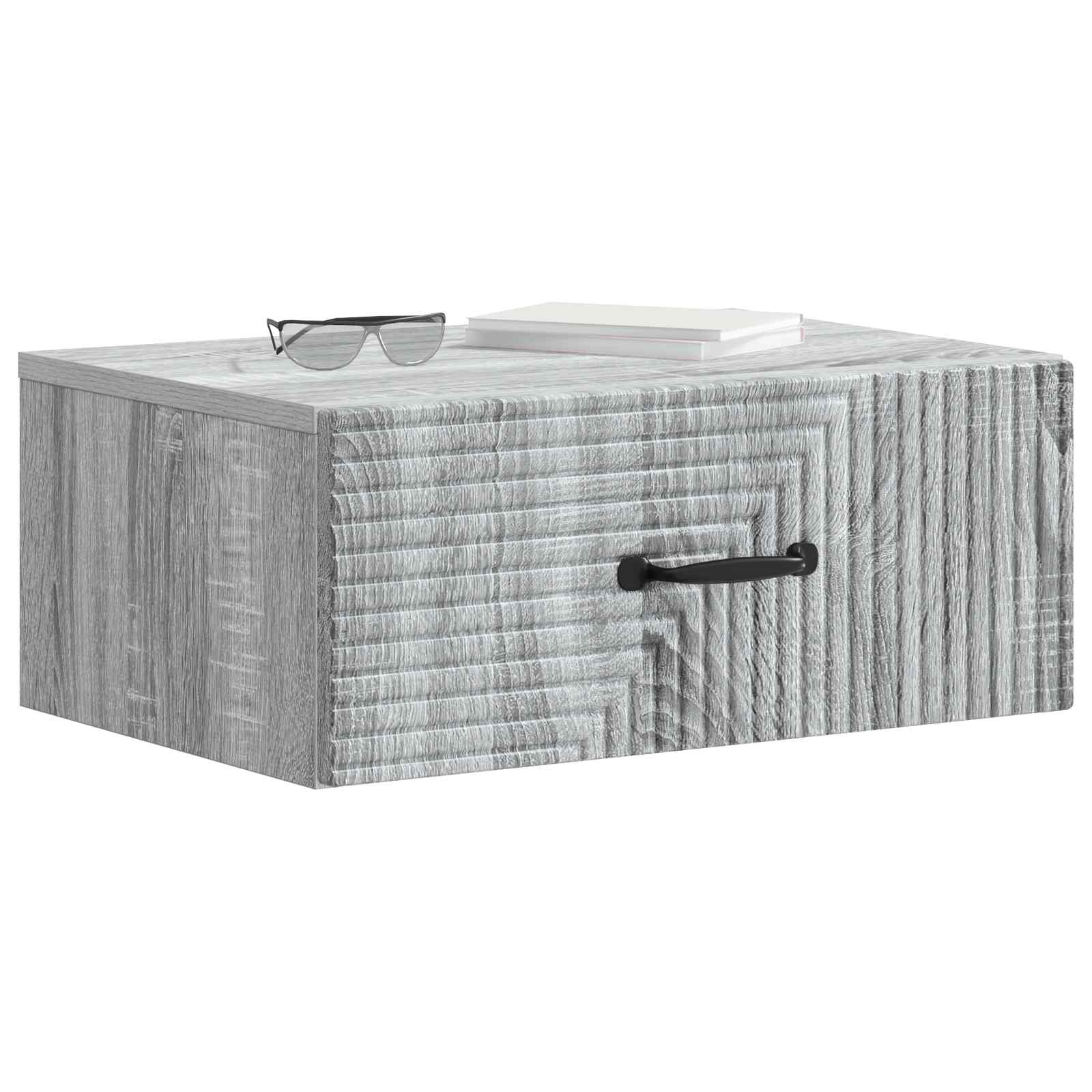 vidaXL Wisząca Szafka Nocna 2 pcs Szary Sonoma 49 x 34,5 x 20 cm