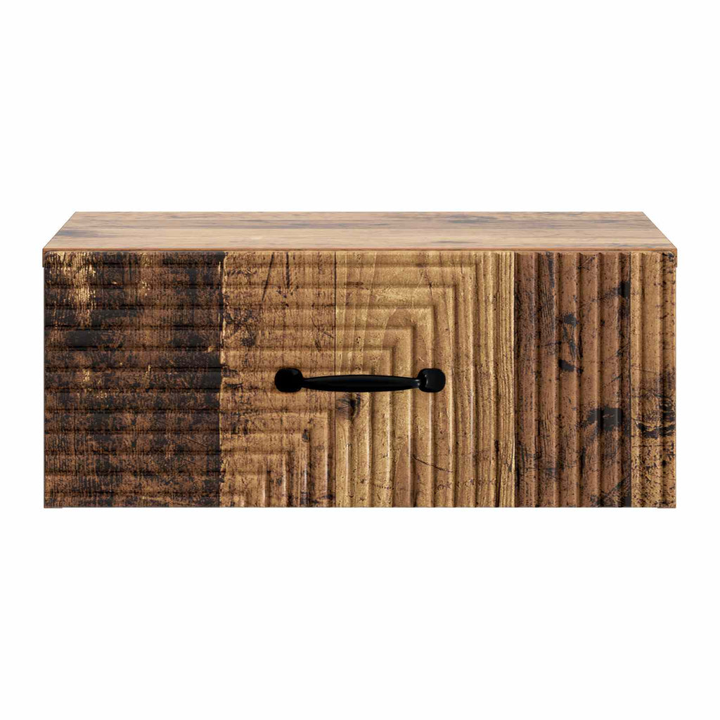 vidaXL Wisząca Szafka Nocna z szufladą Stare drewno 49 x 34,5 x 20 cm