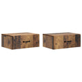 vidaXL Wisząca Szafka Nocna 2 pcs Stare drewno 49 x 34,5 x 20 cm