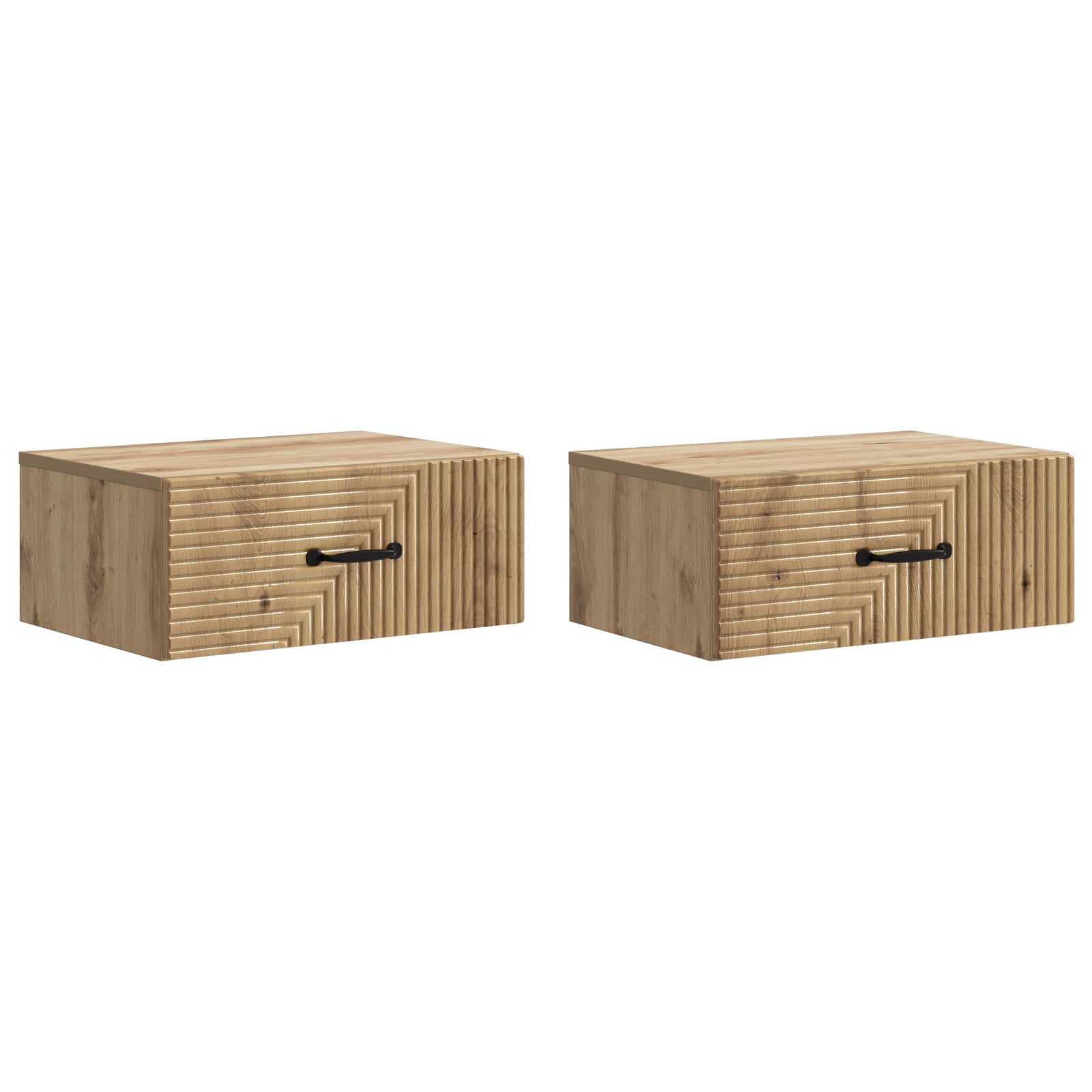 vidaXL Wisząca Szafka Nocna 2 pcs Dąb artisan 49 x 34,5 x 20 cm