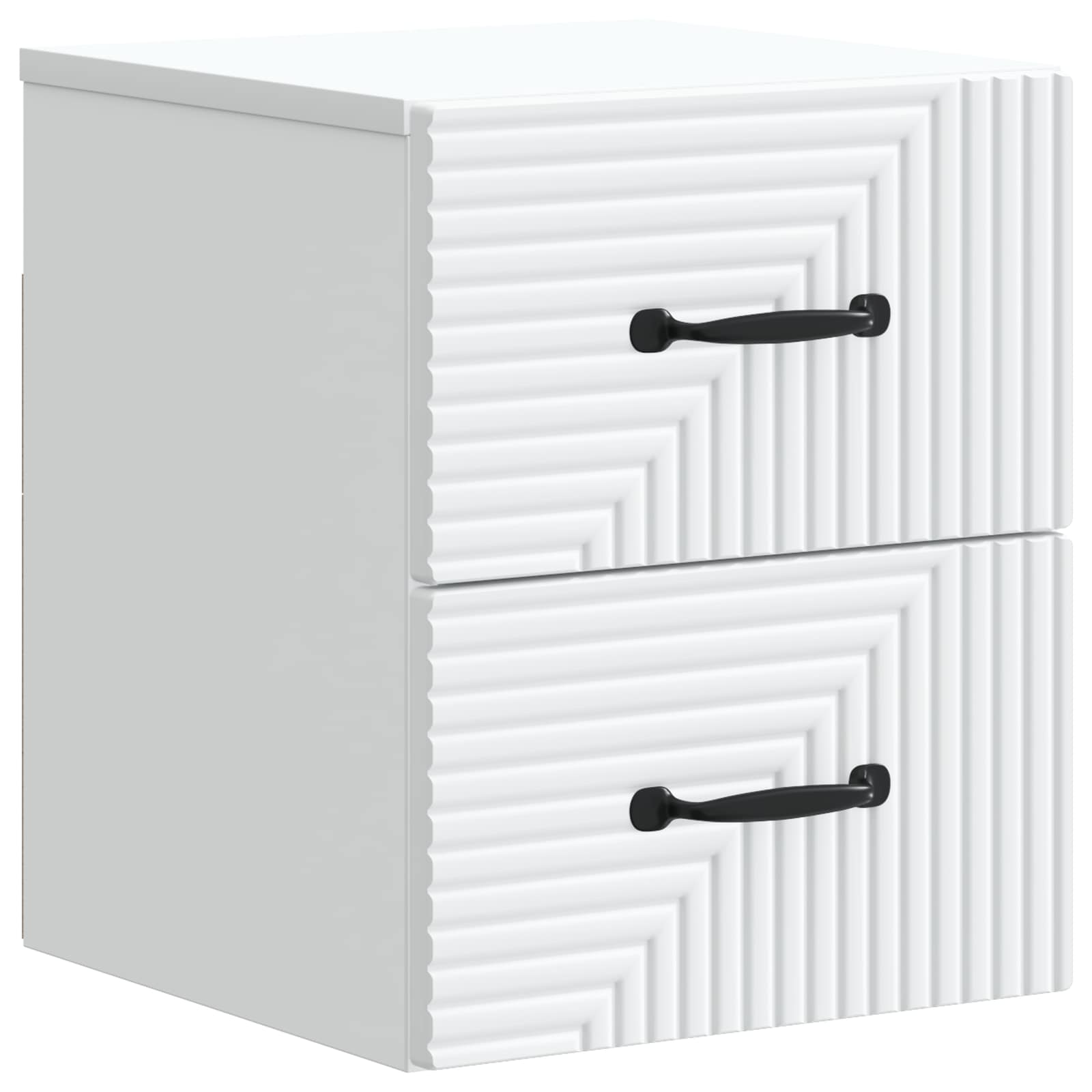 vidaXL Wisząca Szafka Nocna z szufladą 2 pcs Biały 34,5 x 33 x 40 cm