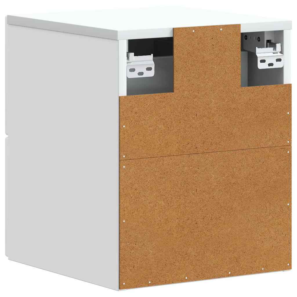 vidaXL Wisząca Szafka Nocna z szufladą 2 pcs Biały 34,5 x 33 x 40 cm