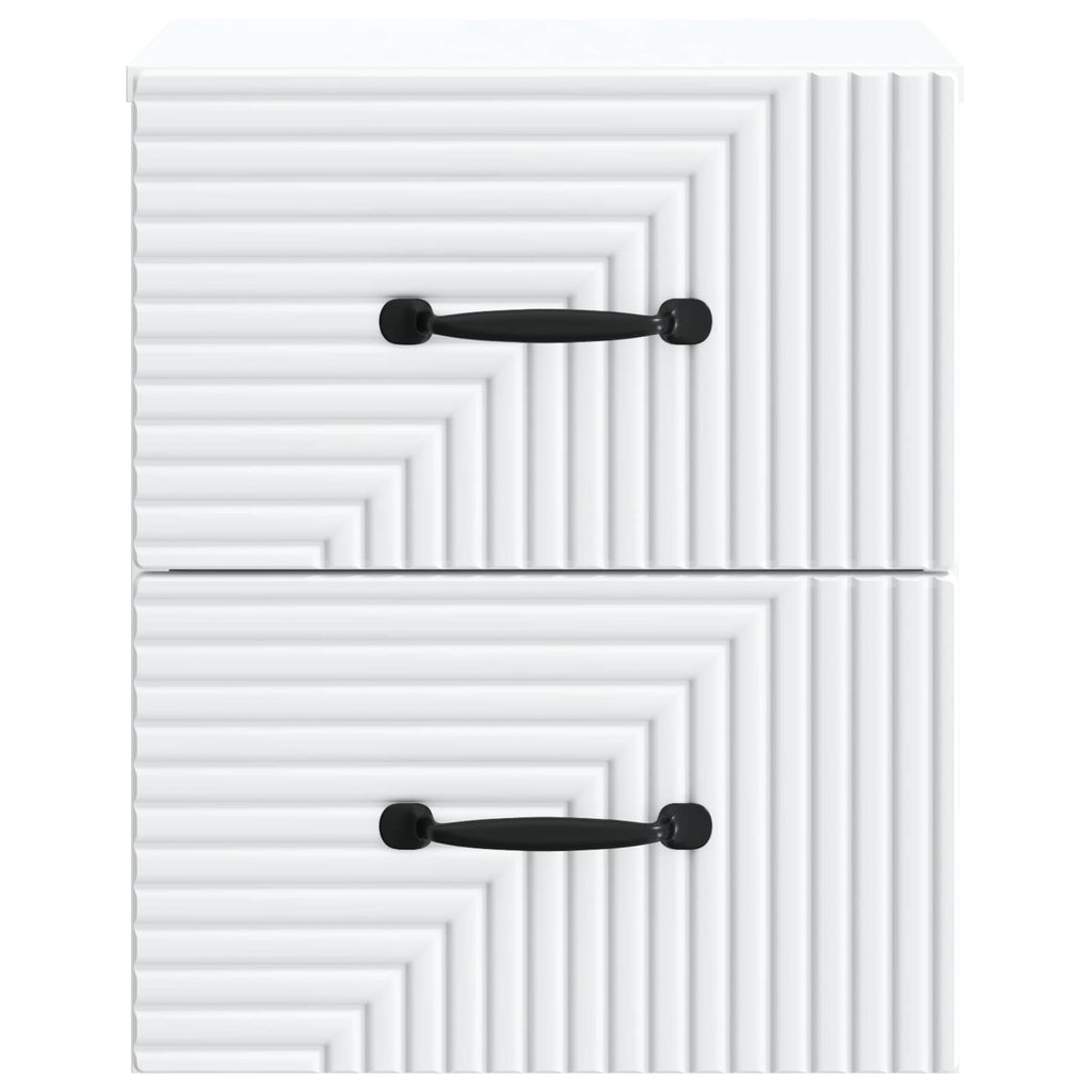 vidaXL Wisząca Szafka Nocna z szufladą 2 pcs Biały 34,5 x 33 x 40 cm