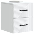 vidaXL Wisząca Szafka Nocna z szufladą 2 pcs Biały 34,5 x 33 x 40 cm