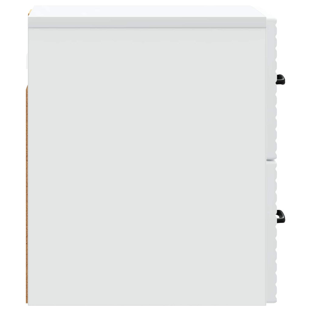 vidaXL Wisząca Szafka Nocna z szufladą 2 pcs Biały 34,5 x 33 x 40 cm