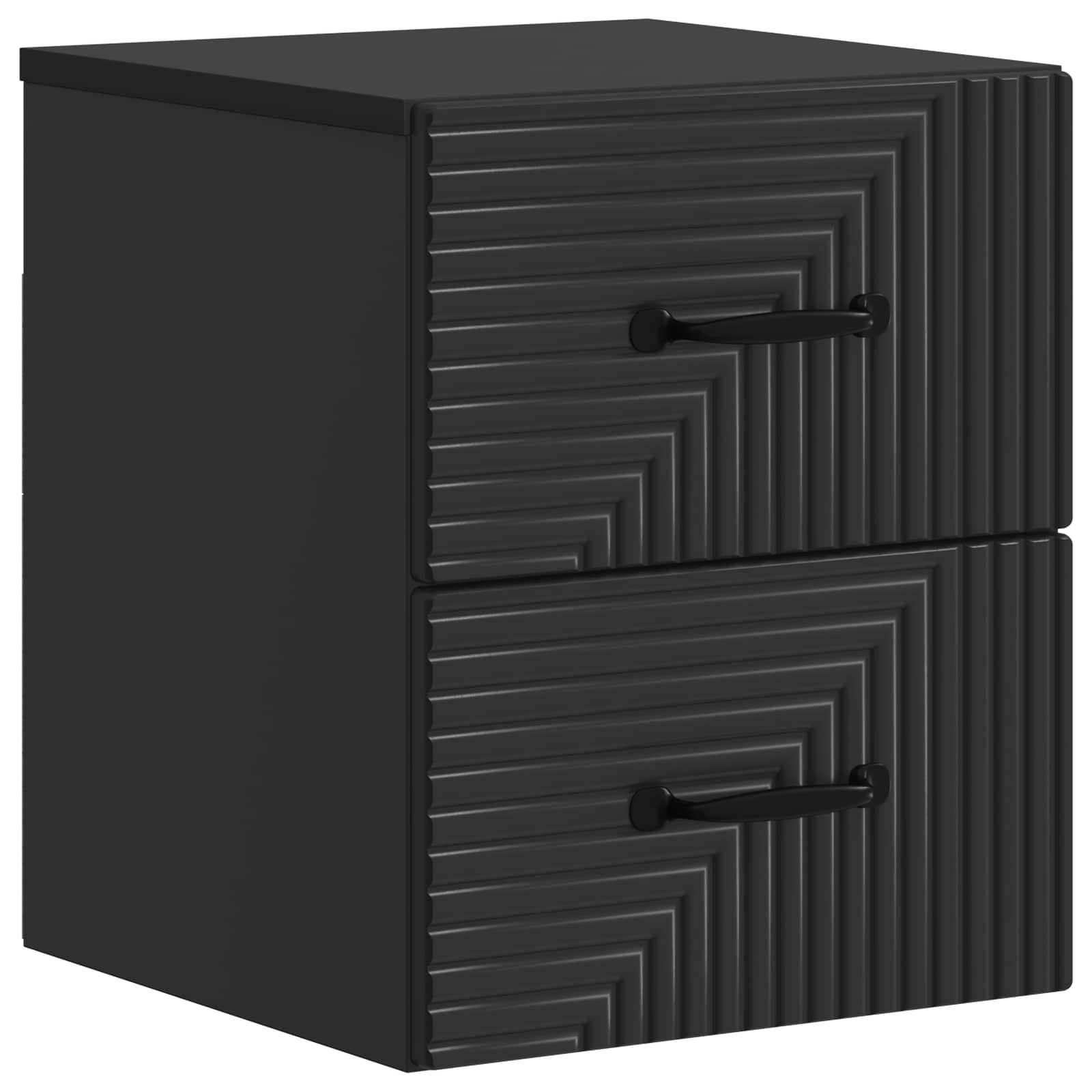 vidaXL Wisząca Szafka Nocna z szufladą 2 pcs Czarny 34,5 x 33 x 40 cm