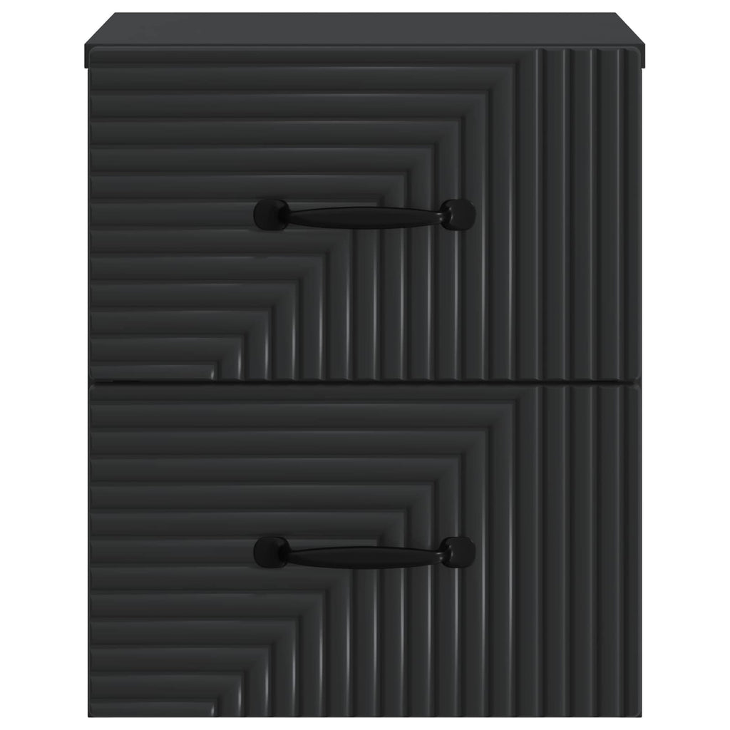 vidaXL Wisząca Szafka Nocna z szufladą 2 pcs Czarny 34,5 x 33 x 40 cm