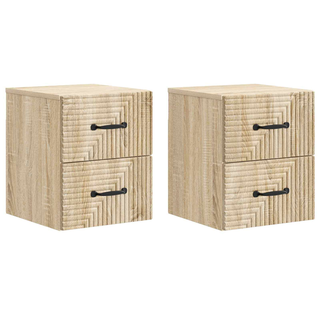 vidaXL Wisząca Szafka Nocna 2 pcs dąb Sonoma 34,5 x 33 x 40 cm