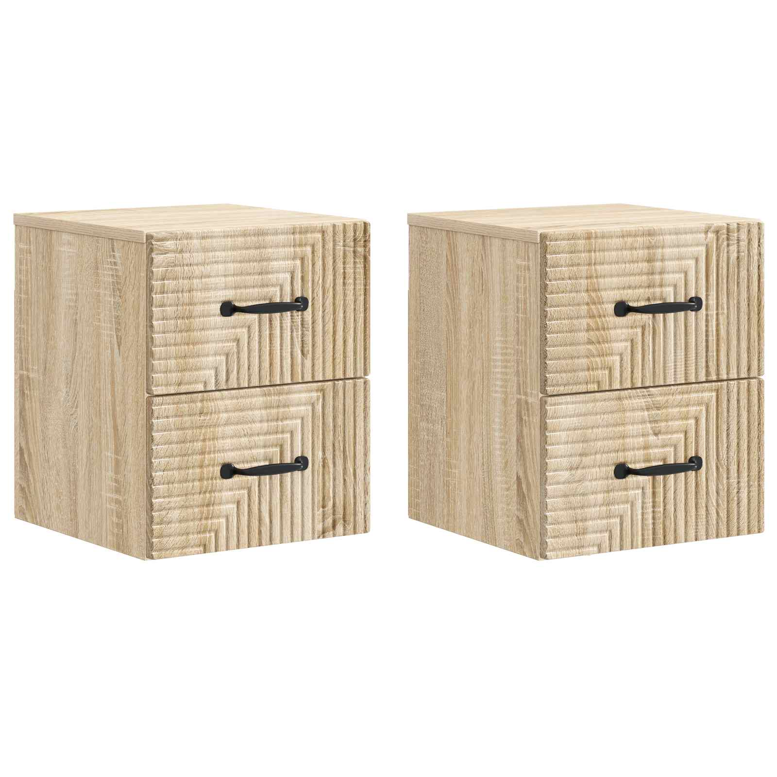 vidaXL Wisząca Szafka Nocna 2 pcs dąb Sonoma 34,5 x 33 x 40 cm