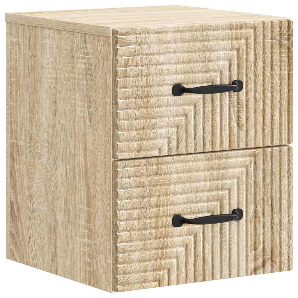 vidaXL Wisząca Szafka Nocna 2 pcs dąb Sonoma 34,5 x 33 x 40 cm