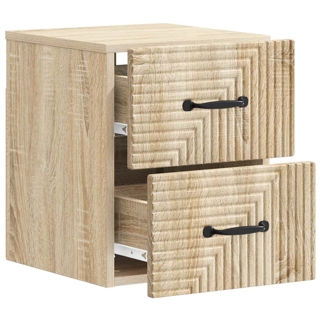 vidaXL Wisząca Szafka Nocna 2 pcs dąb Sonoma 34,5 x 33 x 40 cm