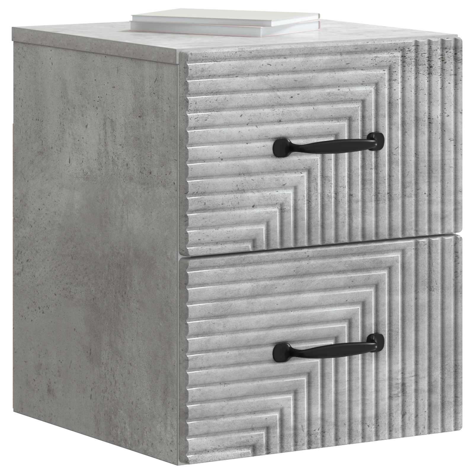 vidaXL Wisząca Szafka Nocna Betonowy szary 34,5 x 33 x 40 cm