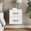 vidaXL Wisząca Szafka Nocna Biały wysoki połysk 34,5 x 33 x 40 cm