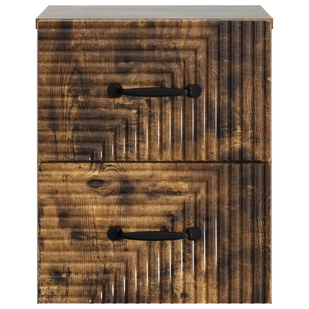 vidaXL Wisząca Szafka Nocna z szufladą Dąb wędzony 34,5 x 33 x 40 cm