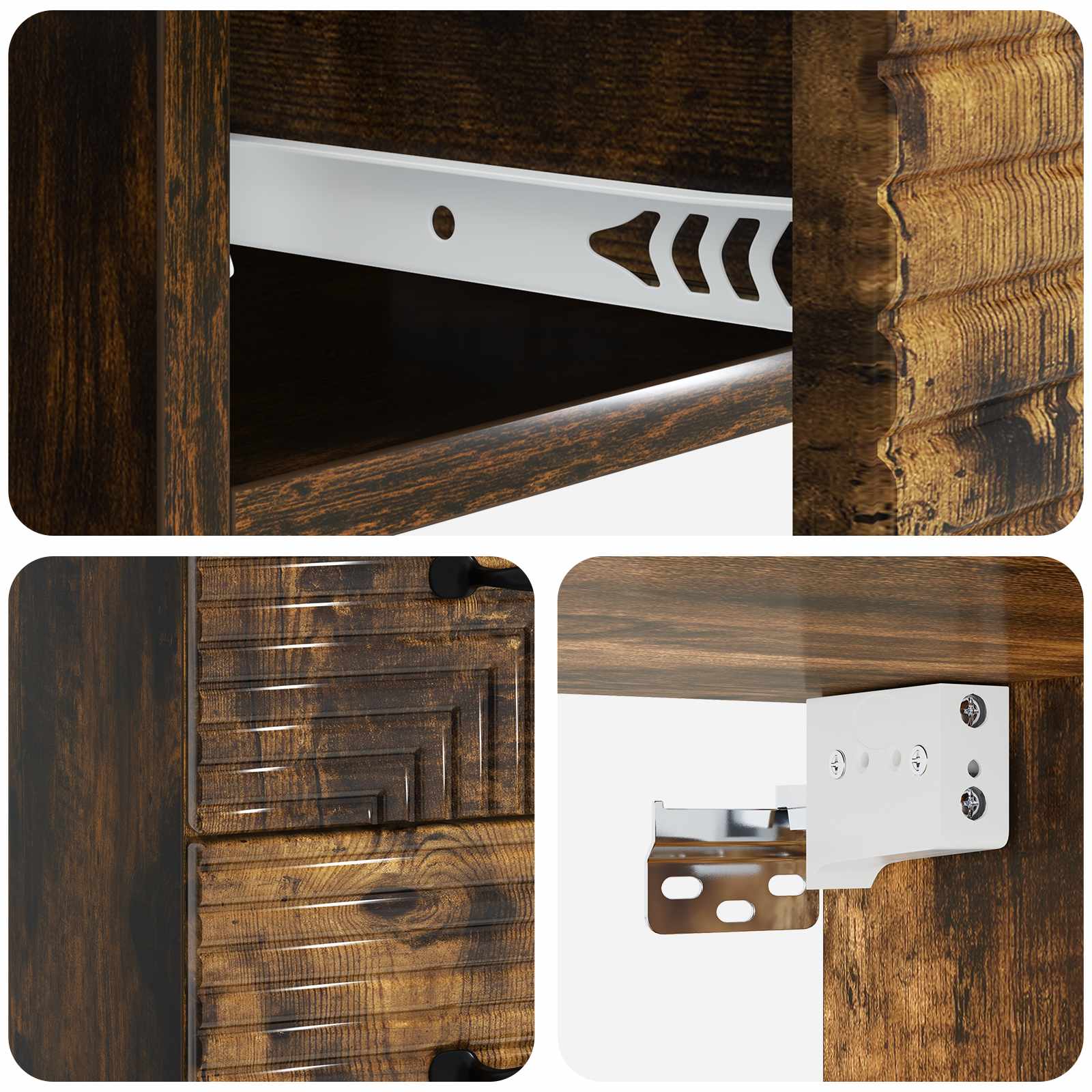 vidaXL Wisząca Szafka Nocna 2 pcs Dąb wędzony 34,5 x 33 x 40 cm