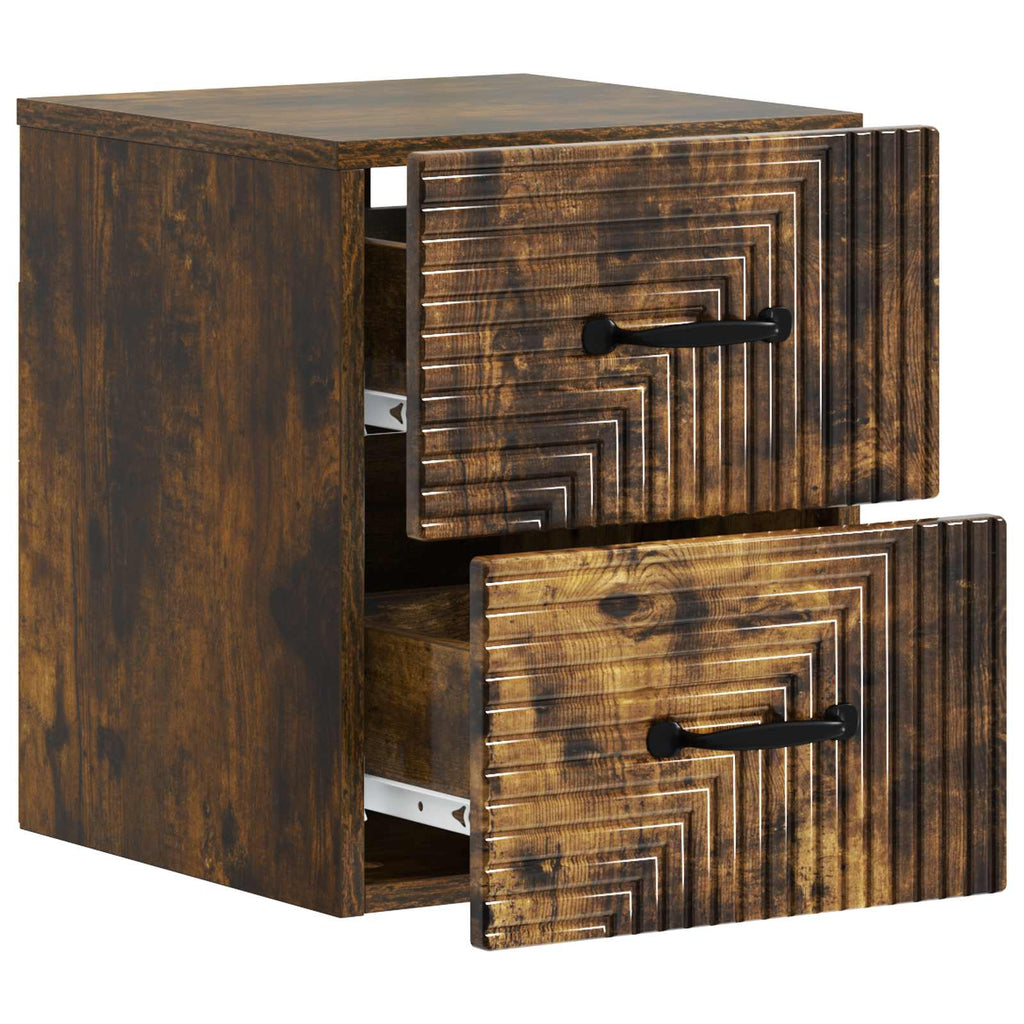 vidaXL Wisząca Szafka Nocna 2 pcs Dąb wędzony 34,5 x 33 x 40 cm