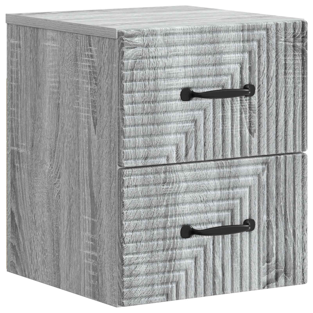 vidaXL Wisząca Szafka Nocna 2 pcs Szary Sonoma 34,5 x 33 x 40 cm