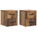 vidaXL Wisząca Szafka Nocna 2 pcs Stare drewno 34,5 x 33 x 40 cm