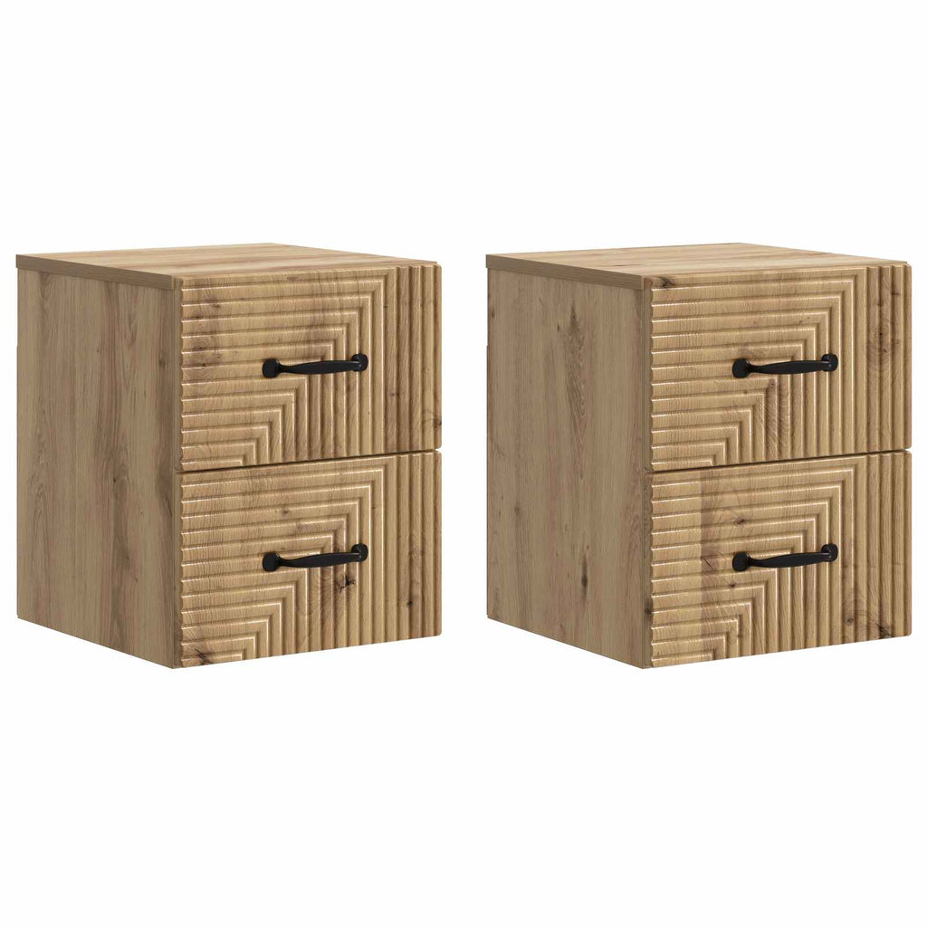 vidaXL Wisząca Szafka Nocna 2 pcs Dąb artisan 34,5 x 33 x 40 cm