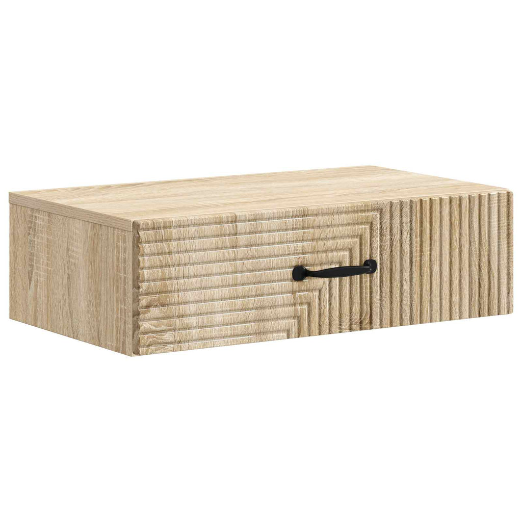 vidaXL Stolik boczny montowany na ścianie dąb Sonoma 59 x 34,5 x 17 cm