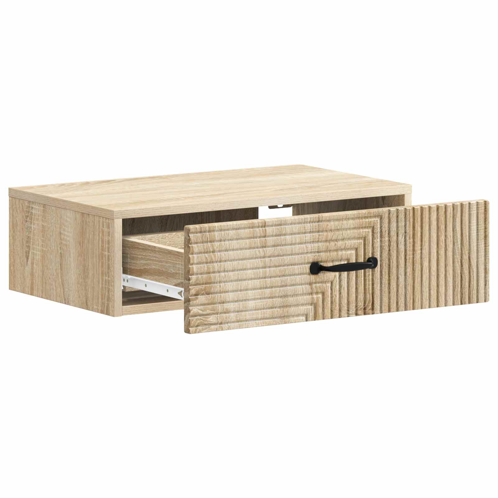vidaXL Stolik boczny montowany na ścianie dąb Sonoma 59 x 34,5 x 17 cm
