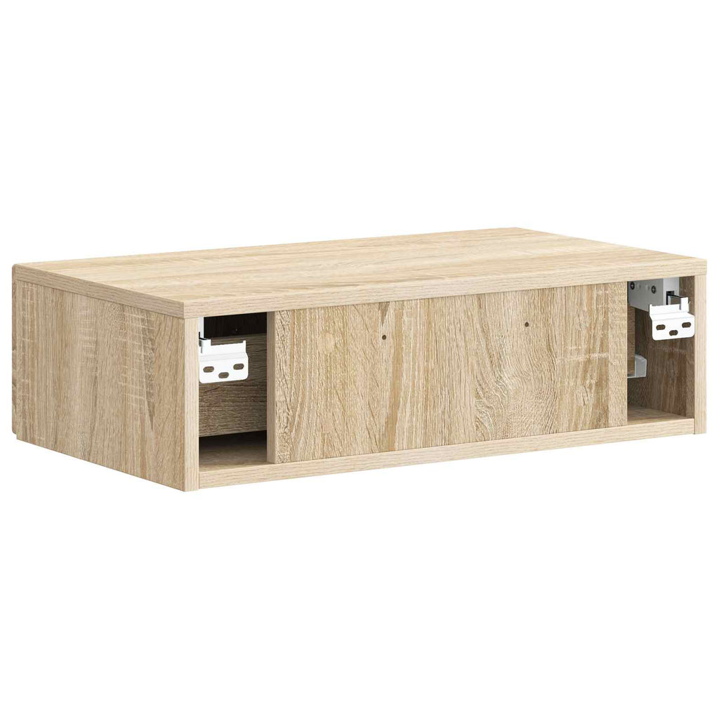 vidaXL Stolik boczny montowany na ścianie dąb Sonoma 59 x 34,5 x 17 cm