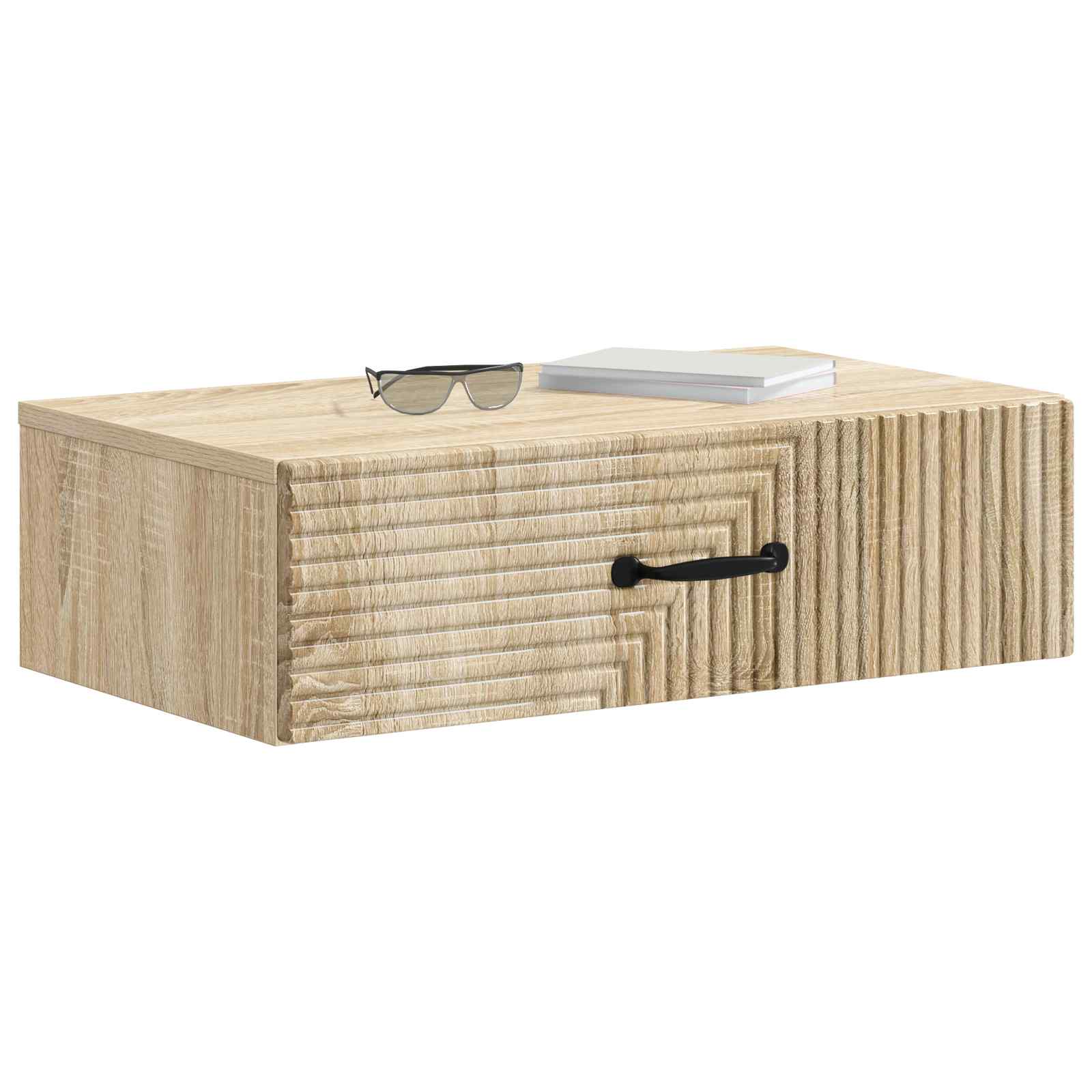 vidaXL Stolik boczny montowany na ścianie dąb Sonoma 59 x 34,5 x 17 cm