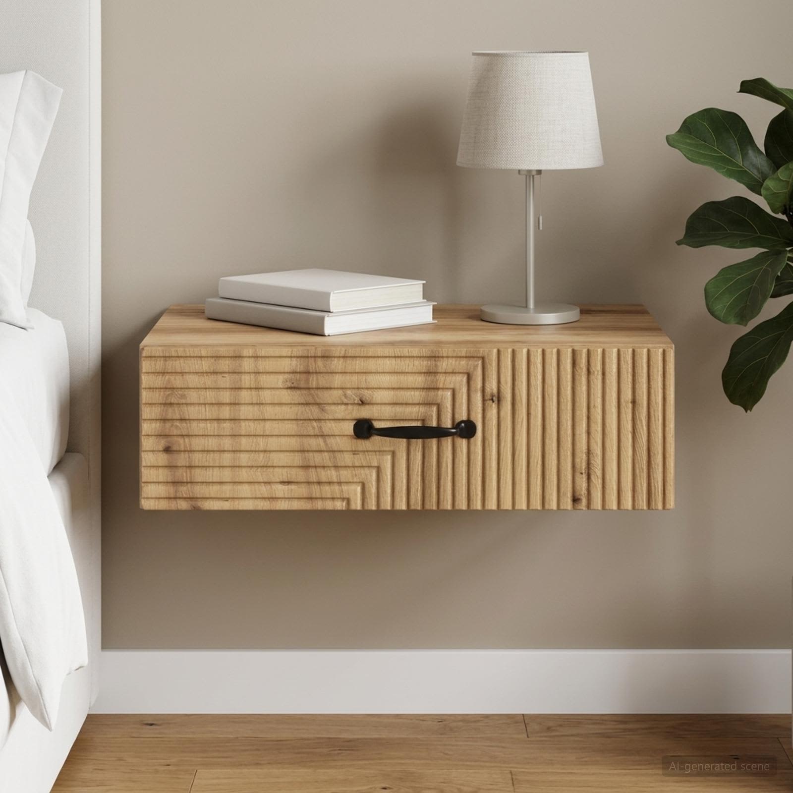 vidaXL Stolik boczny montowany na ścianie 59 x 34,5 x 17 cm